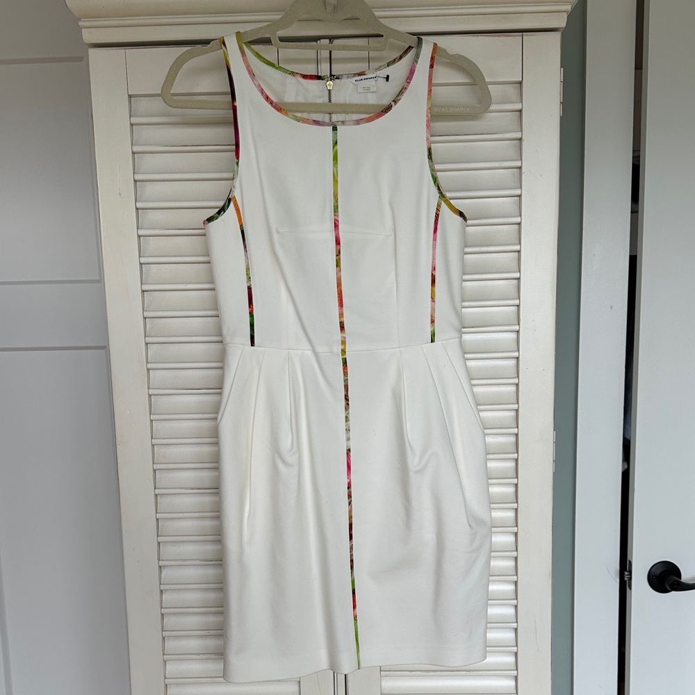 Club Monaco light cream Dress with Multicolor Accents